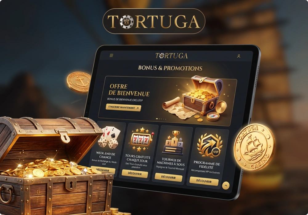 Réclamez le grand bonus de bienvenue Tortuga.