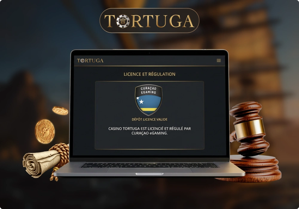 Informations sur la licence de Tortuga casino.